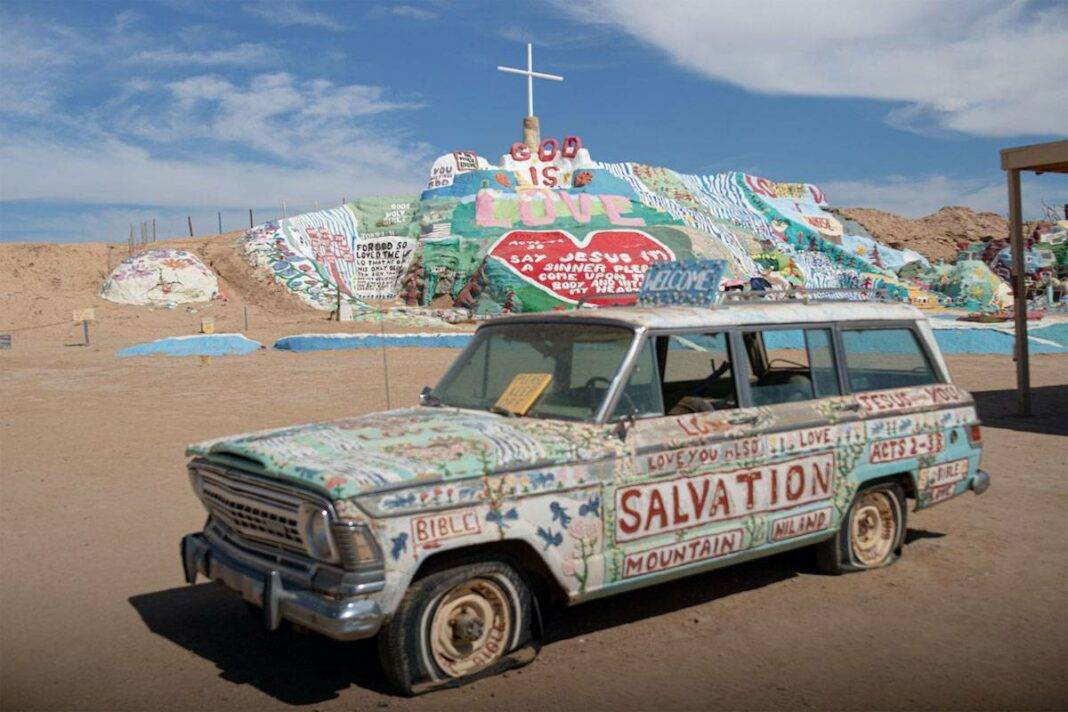 Salvation Mountain in Slab City.